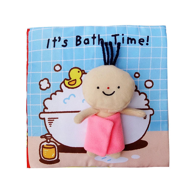 Baby Toys 0-12M Cloth Book Early Life Skills Learning Bath Potty Brush Teeth Cognitive Quiet Book Montessori Interactive Books