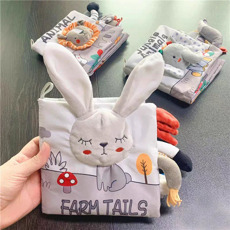 Soft Baby Books Toys 3D Touch and Feel Crinkle Cloth Books Babies Infant Kids Touch and Feel Crinkle for Infants Toddler Gifts