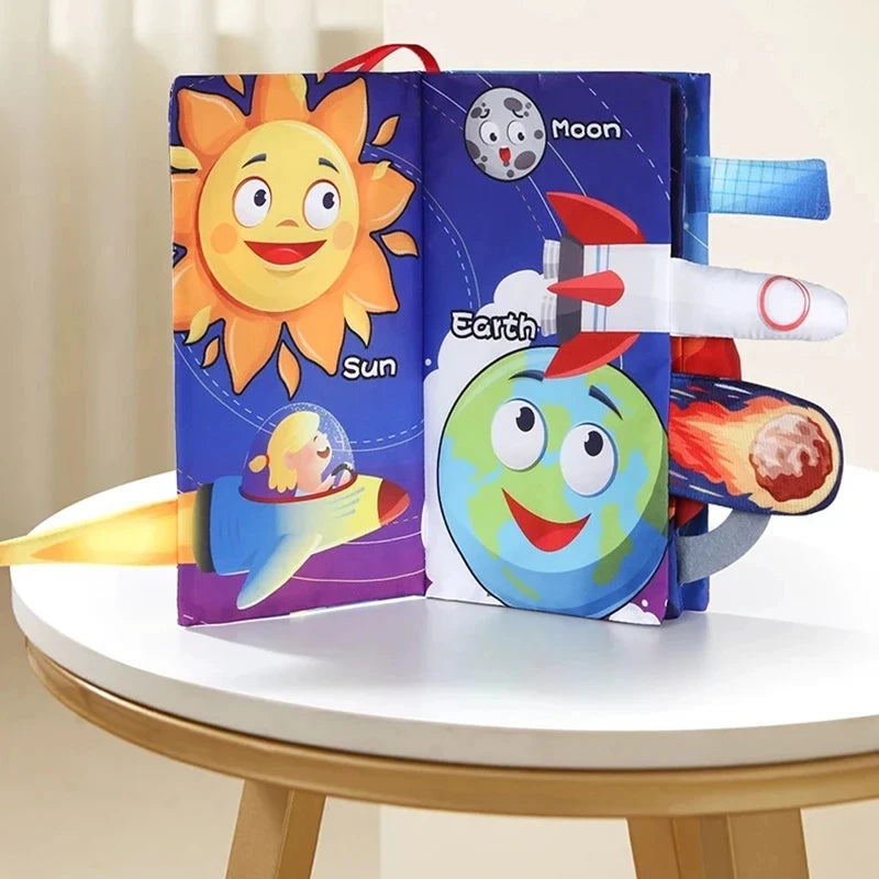 Baby Cloth Book for Children Fun Interactive Toys 0-3 Years Infant Early Education Toys Soft Tail Cloth Book Sensory Baby Toys