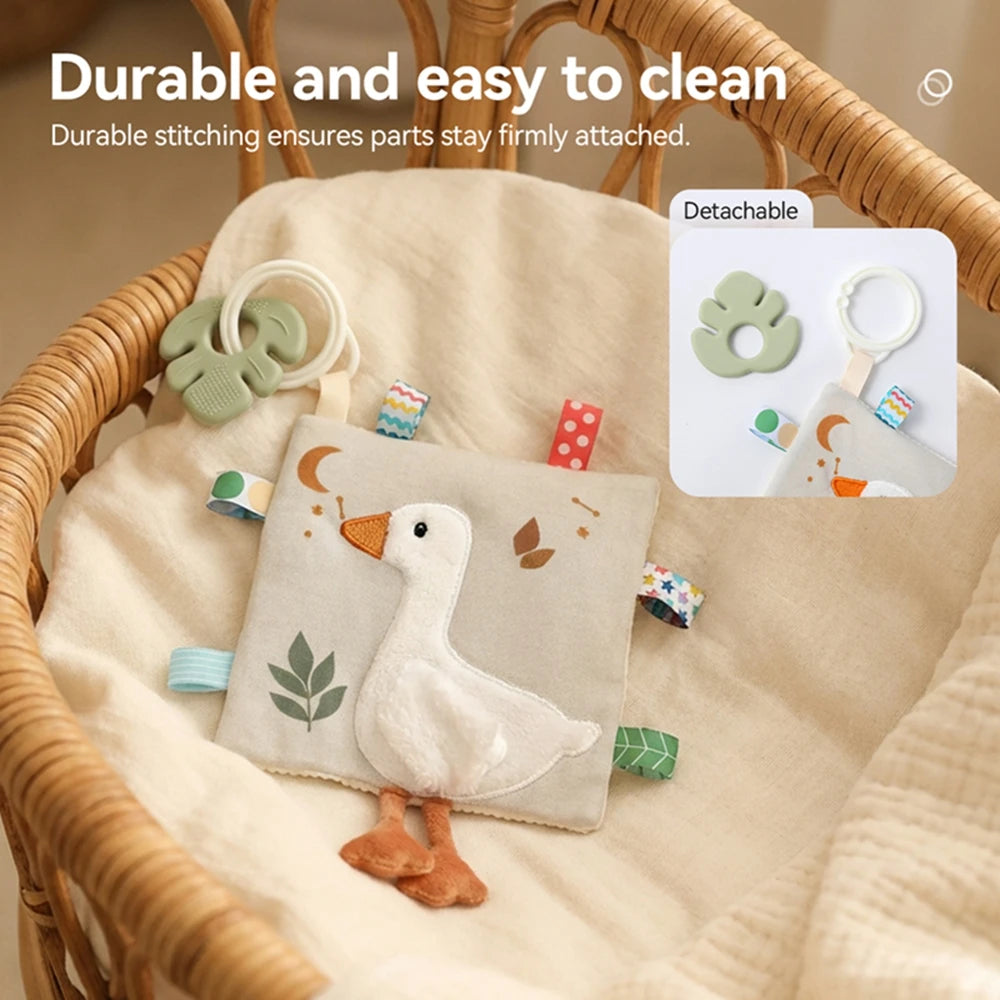Soft Baby Books toys Montessori 3D Touch Feel High Contrast Cloth Book Sensory Early Learning games for kids Educational toys