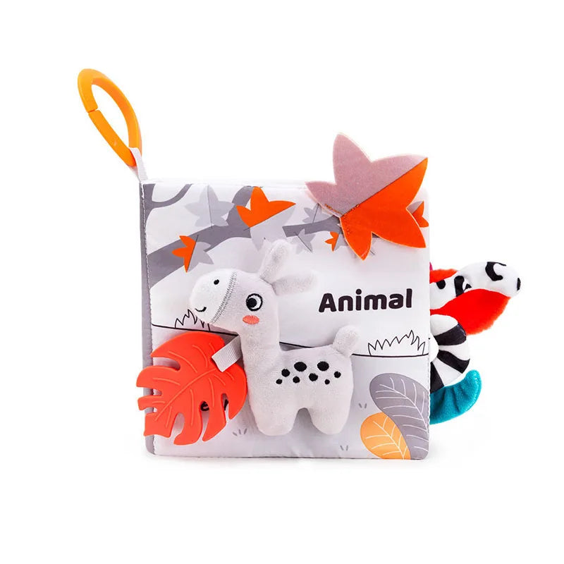 Soft Baby Books Toys 3D Touch and Feel Crinkle Cloth Books Babies Infant Kids Touch and Feel Crinkle for Infants Toddler Gifts