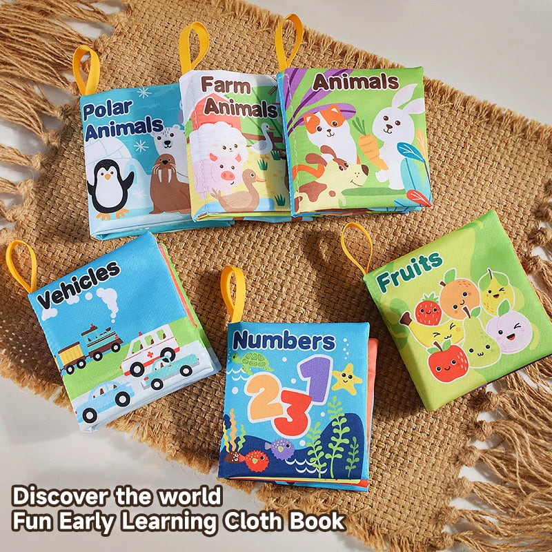 Baby  Enlightenment Cloth Books Educational Toys Baby Intelligence Development Learning Book Rustle Sound Cognition Sensory Toys