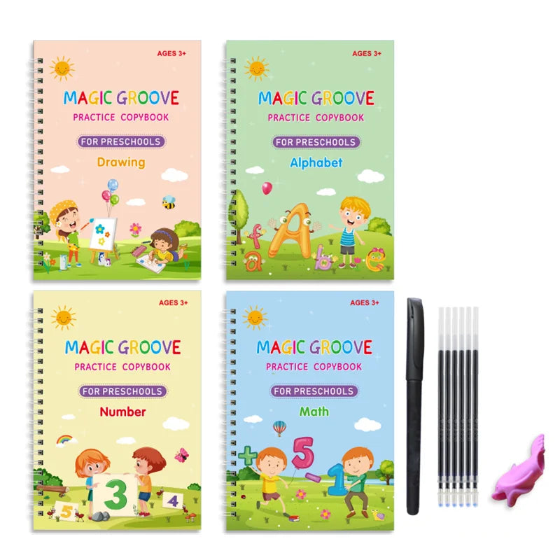 Reusable Magic Copybooks Baby Montessori Toys Magical Drawing Children Pen Control Training Books Kids Learning Educational Toys