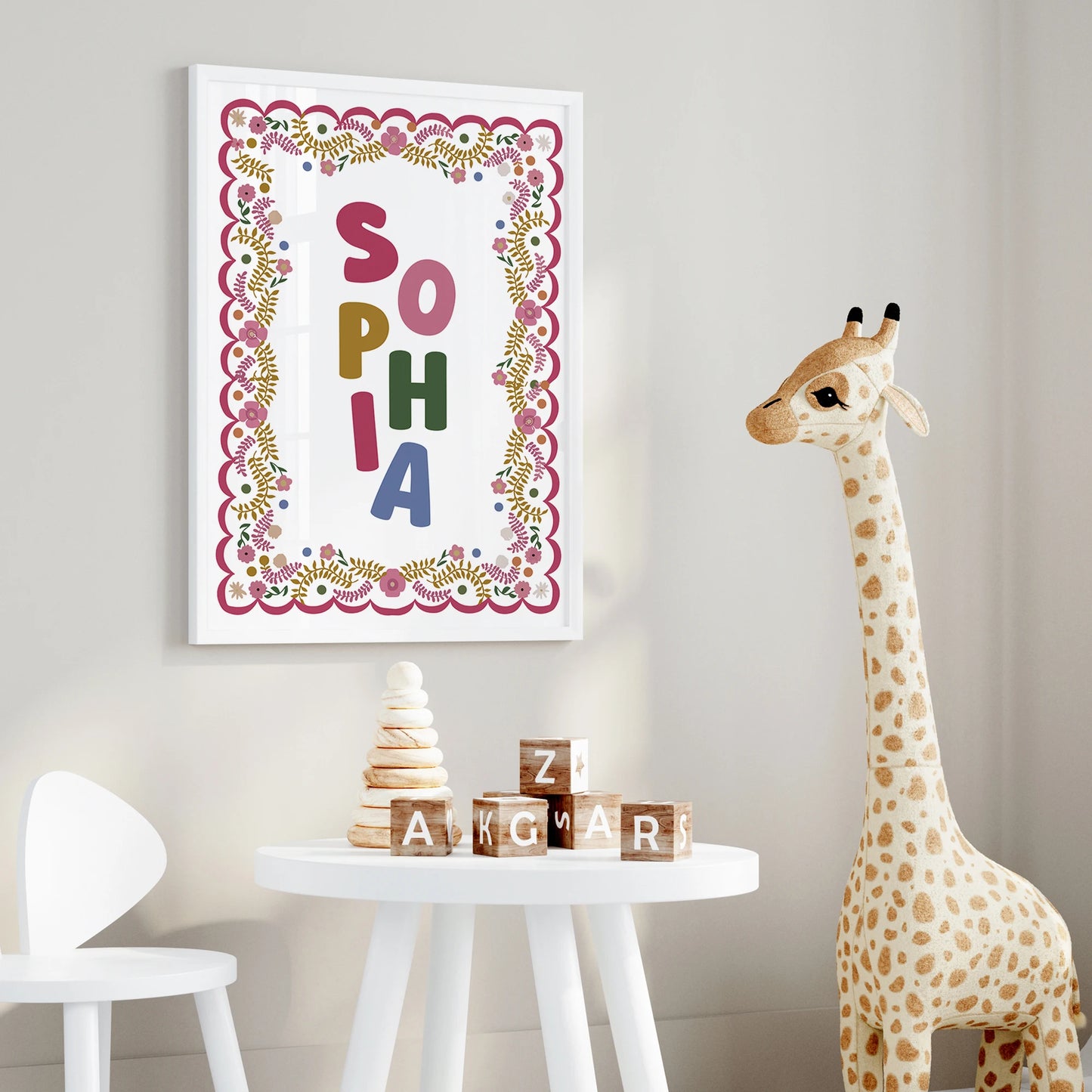 Personalized Custom Name Cartoon Child Stripe Wall Art Print Picture Canvas Poster Painting For Living Room Home Decor Gift