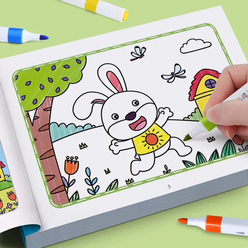 Graffiti Coloring Book, Fun Coloring Book, Cartoon Animal Drawing Book, Children's Coloring Book, Suitable for Children Aged 3-8