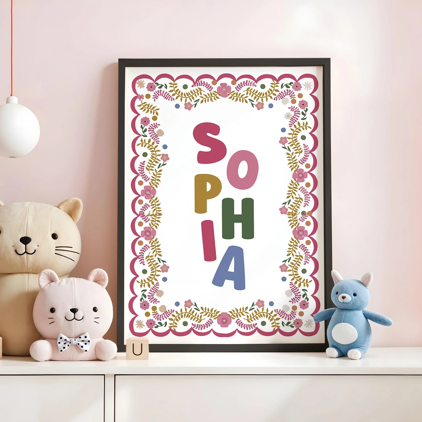 Personalized Custom Name Cartoon Child Stripe Wall Art Print Picture Canvas Poster Painting For Living Room Home Decor Gift