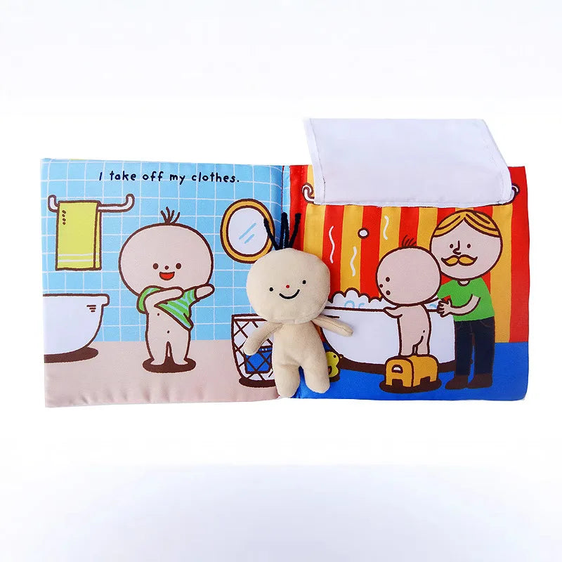 Baby Toys 0-12M Cloth Book Early Life Skills Learning Bath Potty Brush Teeth Cognitive Quiet Book Montessori Interactive Books