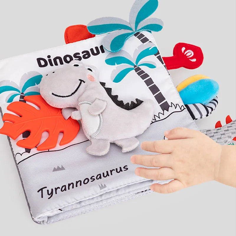 Soft Baby Books Toys 3D Touch and Feel Crinkle Cloth Books Babies Infant Kids Touch and Feel Crinkle for Infants Toddler Gifts