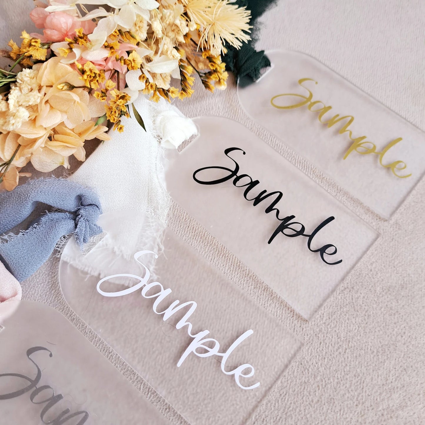 Frosted Acrylic Wedding Place Card Arch Name Tag Blank Name Plate Seating Chart Sign DIY Table Setting Mark Place Banquet Party