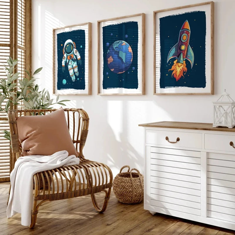Set of 3 Space Themed Posters