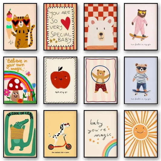 Nordic Animal Nursery Prints