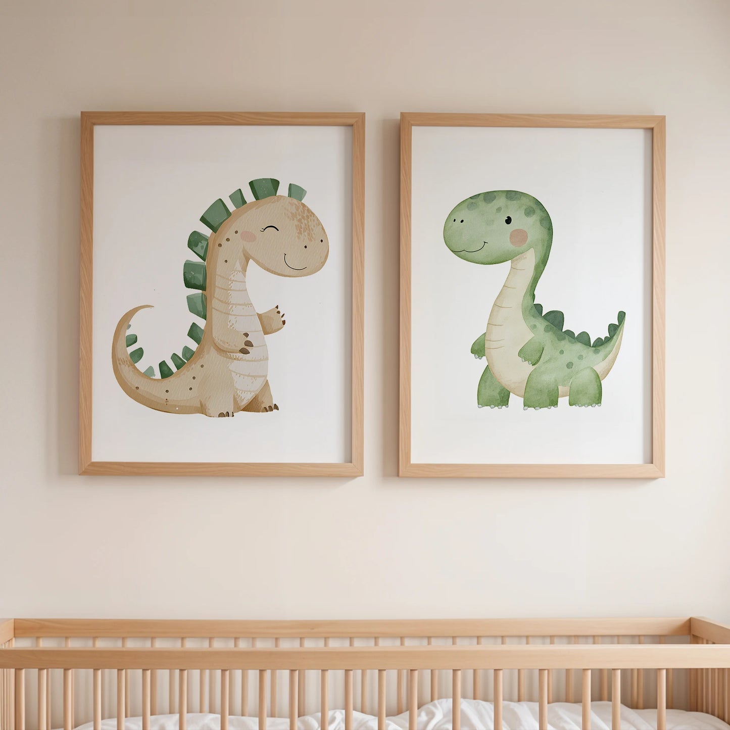 3pcs Personalized Custom Name Cartoon dinosaur Wall Art Print Picture Canvas Poster Painting For Living child Room Home Decor