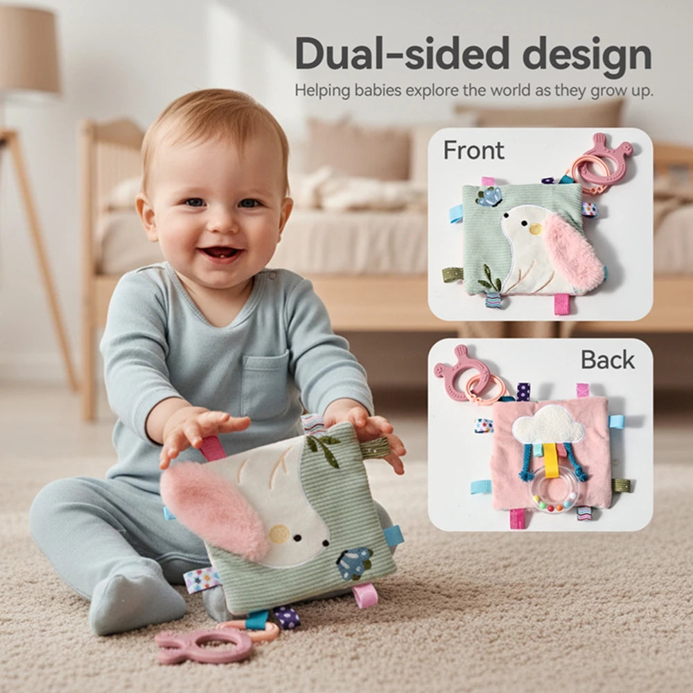 Soft Baby Books toys Montessori 3D Touch Feel High Contrast Cloth Book Sensory Early Learning games for kids Educational toys