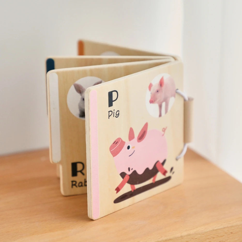 Montessori Educational Learning Book Kids Toy Animal Flap Picture Book Kids Reading Book Toys Baby Learn Animal Books in English