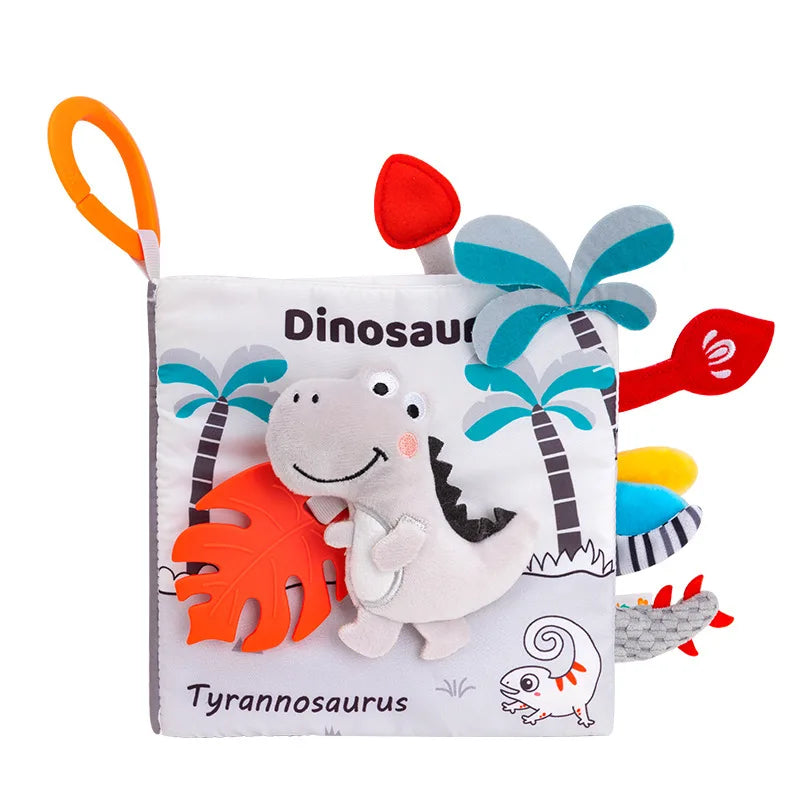 Soft Baby Books Toys 3D Touch and Feel Crinkle Cloth Books Babies Infant Kids Touch and Feel Crinkle for Infants Toddler Gifts