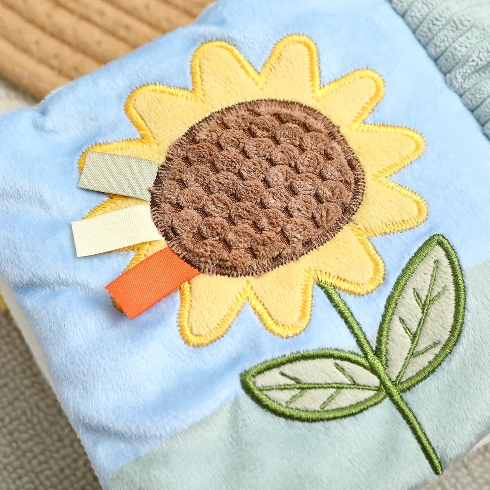 oft Baby Cloth Book with Bear & Goose, Sensory Crinkle Activity Book with Mirror, Teether, and Hanging Ring, Early Educational T