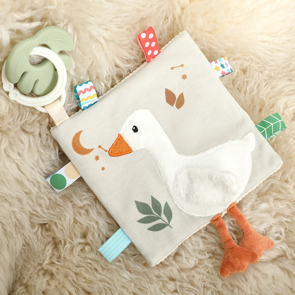 Soft Baby Books toys Montessori 3D Touch Feel High Contrast Cloth Book Sensory Early Learning games for kids Educational toys