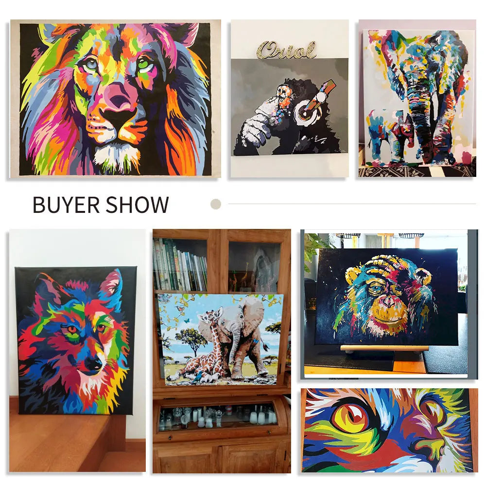GATYZTORY Sea Turtle Paint By Numbers Handiwork Art Art Supplies Animal Acrylic Painting on Canvas Picture Drawing By Numbers