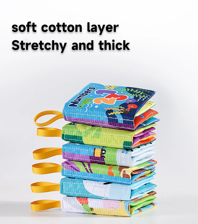 Baby  Enlightenment Cloth Books Educational Toys Baby Intelligence Development Learning Book Rustle Sound Cognition Sensory Toys