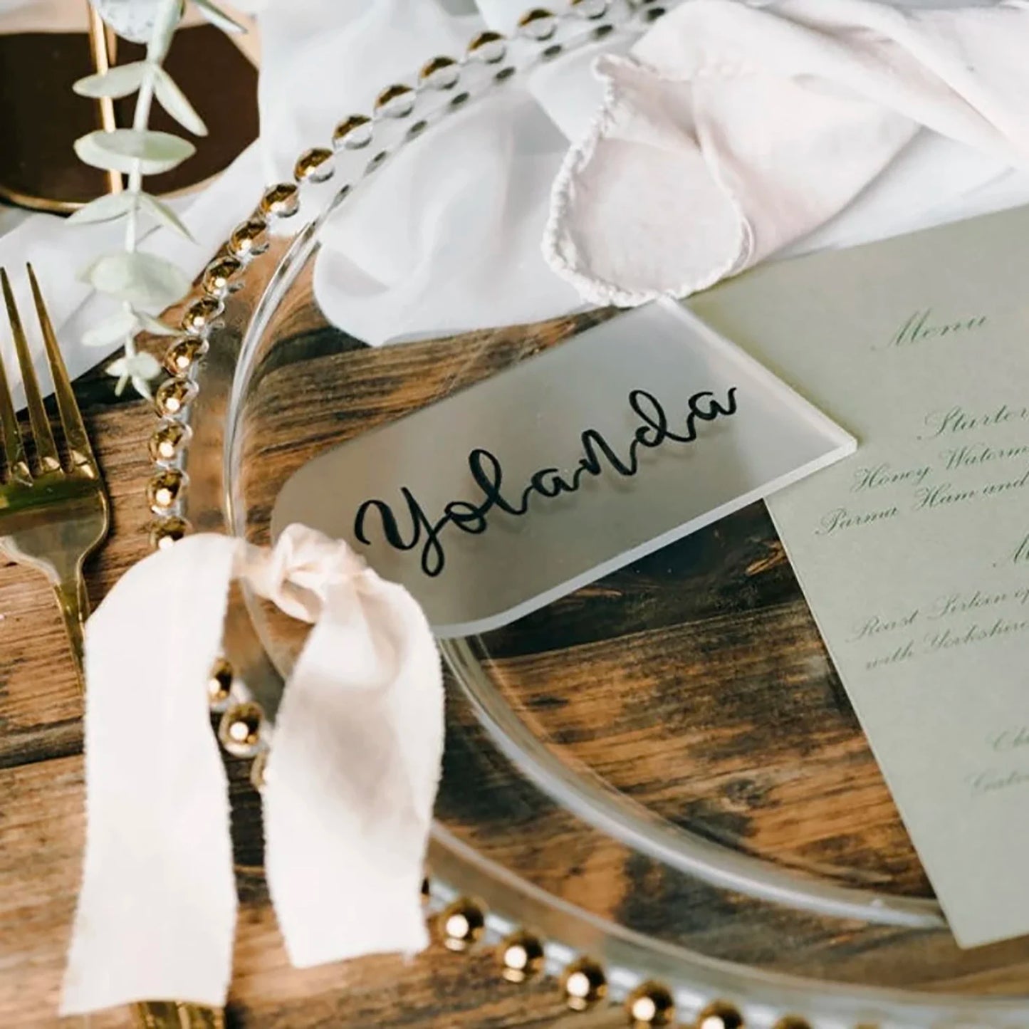 Frosted Acrylic Wedding Place Card Arch Name Tag Blank Name Plate Seating Chart Sign DIY Table Setting Mark Place Banquet Party
