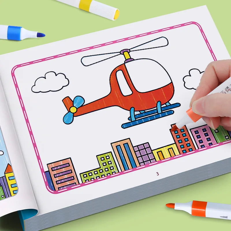 Graffiti Coloring Book, Fun Coloring Book, Cartoon Animal Drawing Book, Children's Coloring Book, Suitable for Children Aged 3-8