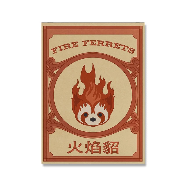 Avatar Last Airbender Wanted Poster Retro Cartoon Anime Canvas Painting Wall Art Pictures Prints Home Kids Room Decor Cuadros