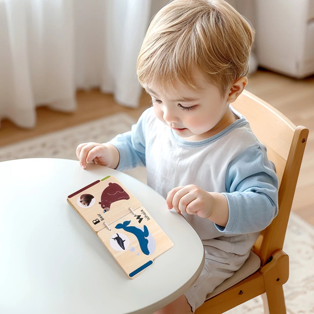 Montessori Educational Learning Book Kids Toy Animal Flap Picture Book Kids Reading Book Toys Baby Learn Animal Books in English