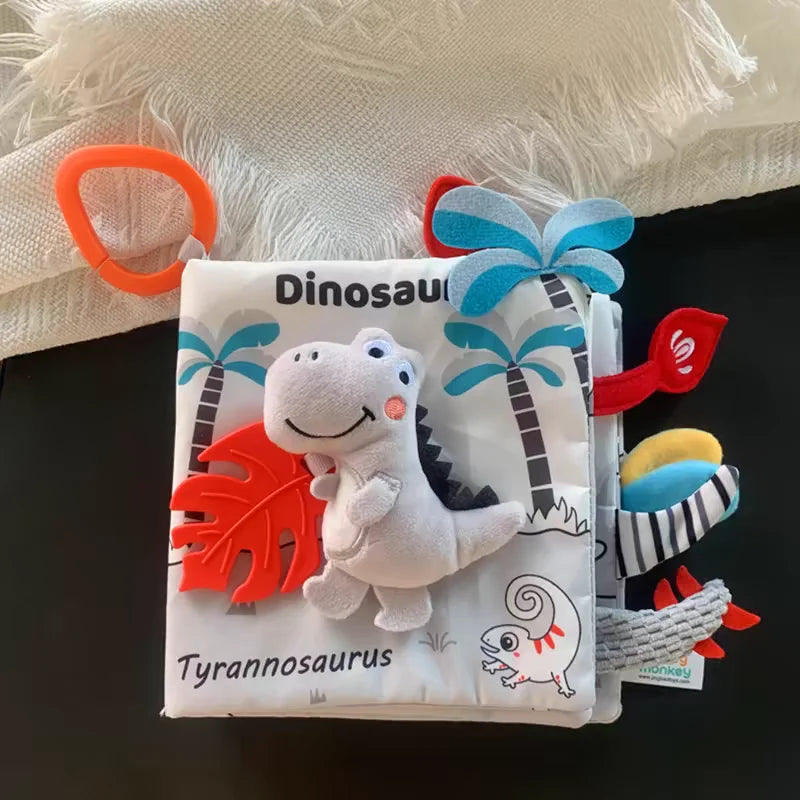 Soft Baby Books Toys 3D Touch and Feel Crinkle Cloth Books Babies Infant Kids Touch and Feel Crinkle for Infants Toddler Gifts