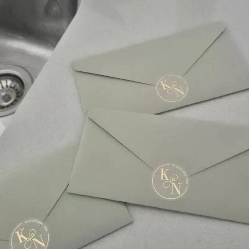50pcs Custom Gold Foil Stickers Round Clear Label Wedding Party Envelope Gift Thank You Sticker Invitations Seals Support Hebrew