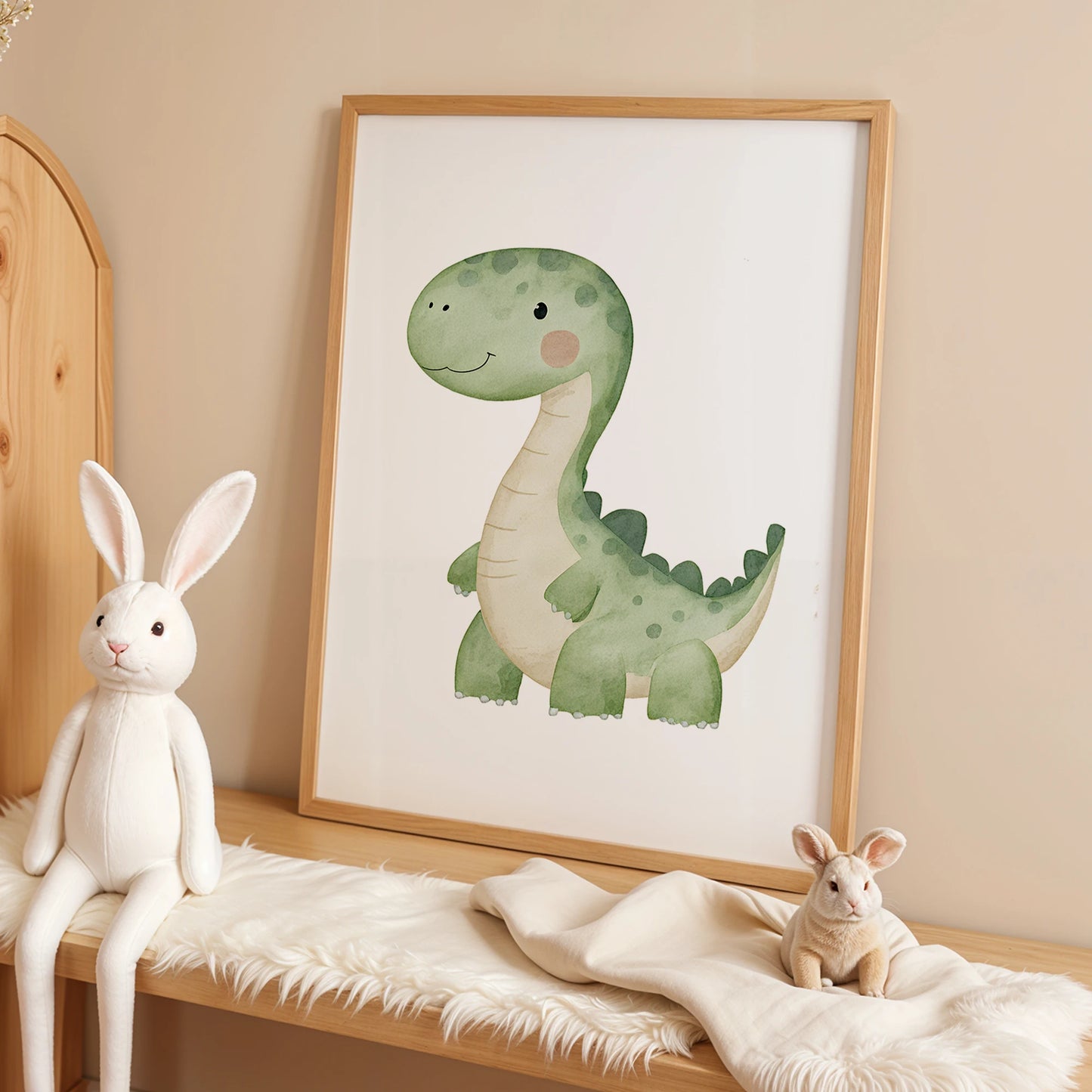 3pcs Personalized Custom Name Cartoon dinosaur Wall Art Print Picture Canvas Poster Painting For Living child Room Home Decor