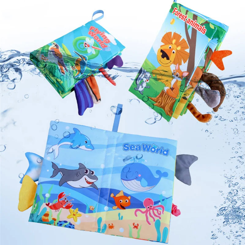 0-36M Baby Early Learning Toy Tail Cloth Book Puzzle Parent-child Interactive Sound Paper Infants Activity Toys for Babies