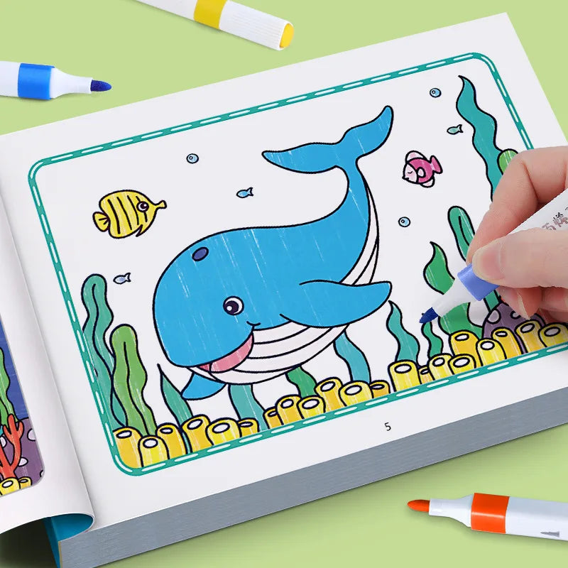 Graffiti Coloring Book, Fun Coloring Book, Cartoon Animal Drawing Book, Children's Coloring Book, Suitable for Children Aged 3-8